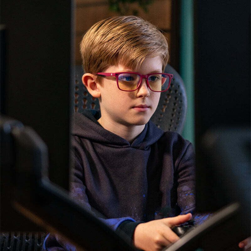 OFFICIAL NUMSKULL ESPORTS KIDS PINK BLUE LIGHT BLOCKING GAMING GLASSES