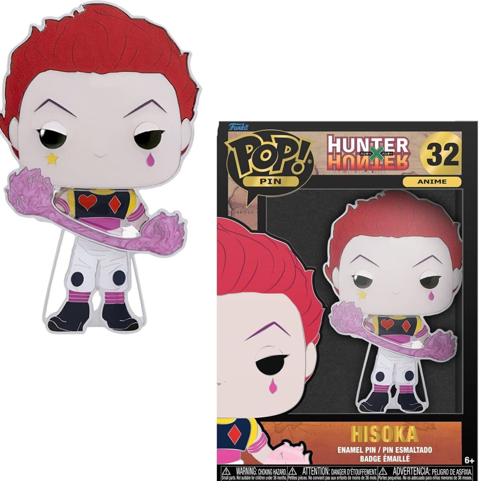 Brand New Sealed Funko Pop! Pins - Hunter x Hunter - Hisoka - 32 anime