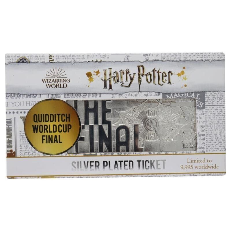 LIMITED EDITION Harry Potter Silver Plated Replica Quidditch World Cup Ticket