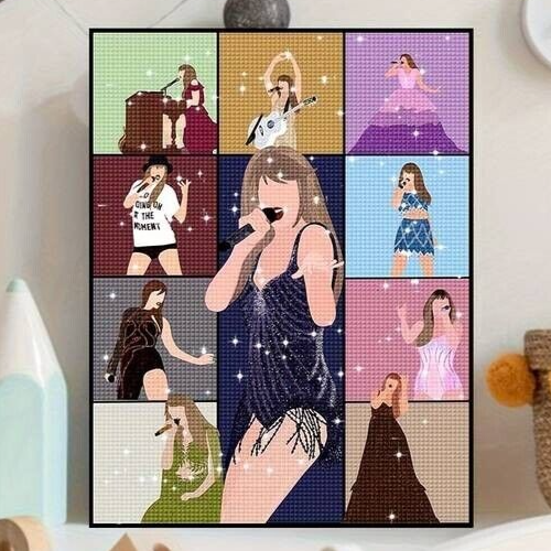 5D DIY 3D Full Diamond Painting Taylor Swift on stage MUSIC EDUCATIONAL SWIFTIE