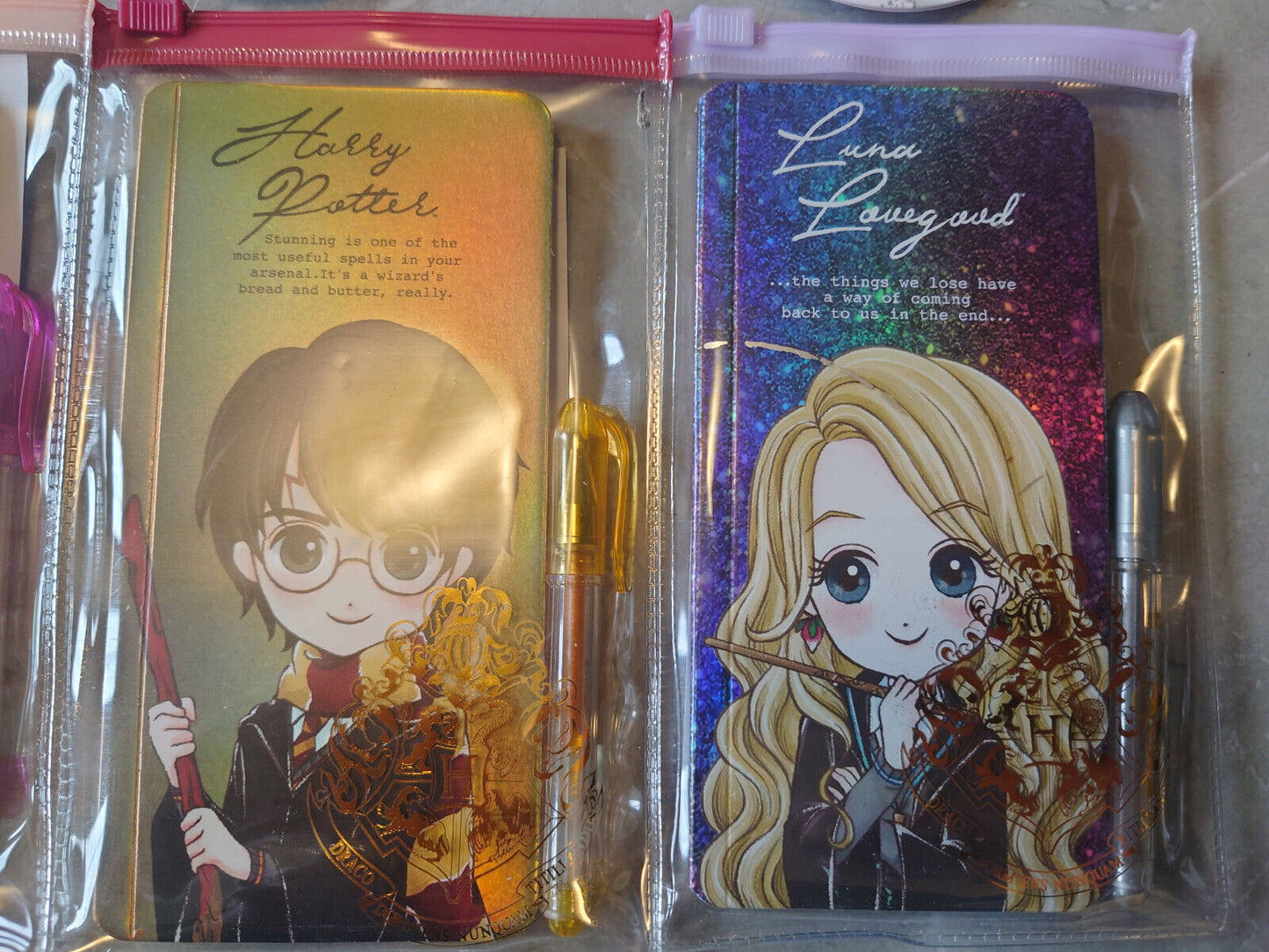 Harry Potter Mini Notebook Set Choose Character On Notebook STOCKING FILLER