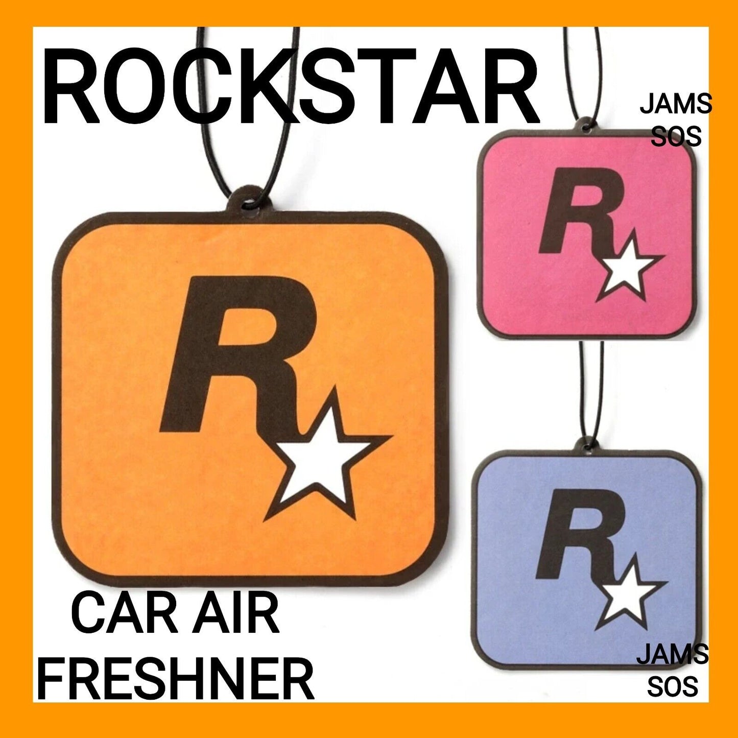Rockstar Games Car Air Freshener Grand Theft Auto Pink Blue Orange Games Auto