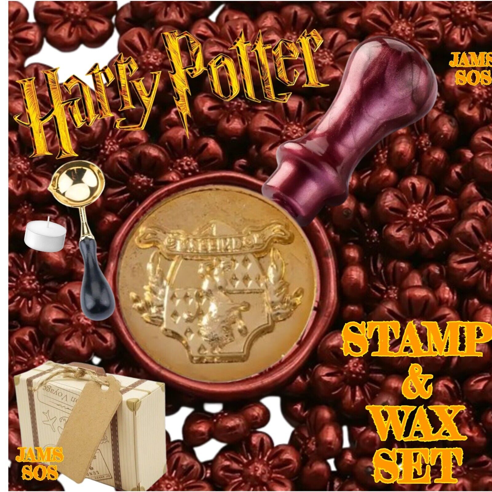 HARRY POTTER WAX WRITING SEAL MELT SET HOGWARTS LETTER GRYFFINDOR RAVENCLAW