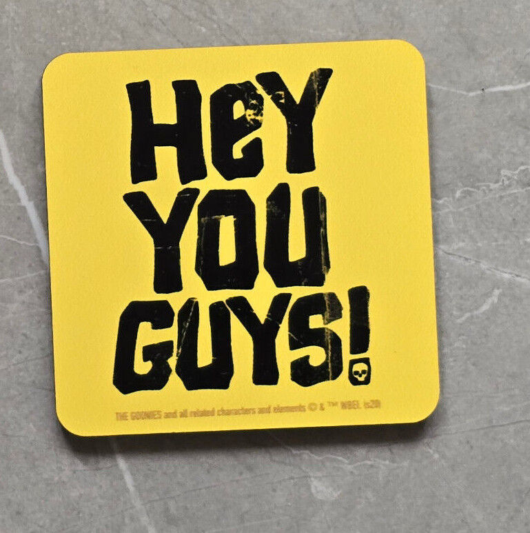 GOONIES Table Coaster Beer MOVIE Tea Cup GLASS Mat HEY YOU GUYS SLOTH MOVIE