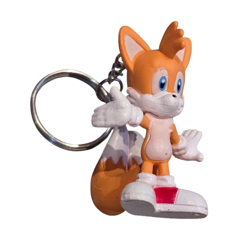 SONIC THE HEDGEHOG  Official Keyring 2D Rubber TAILS SHADOW Sega Gaming CHOOSE