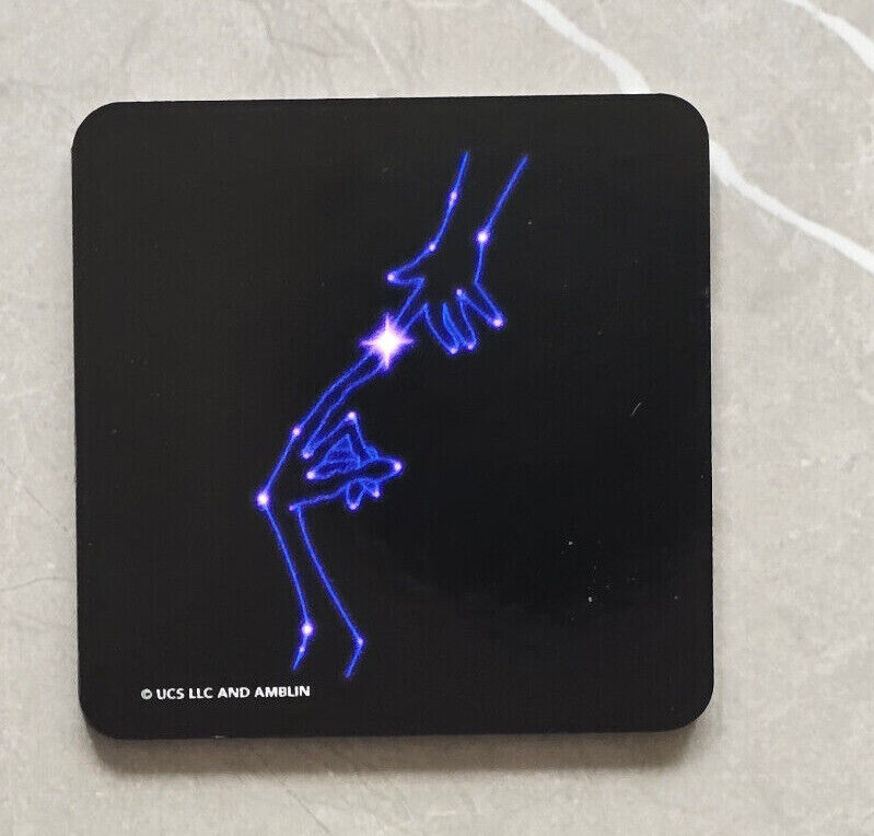 E.T EXTRATERRESTRIAL Coaster Retro TV Drinks Mat BLACK BLUE PHONE HOME MOVIE