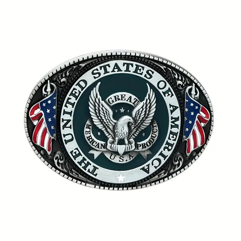 THE UNITED STATES OF AMERICA Belt Buckle USA Flag Belt Buckle EAGLE FLAG