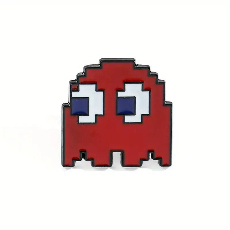 PACMAN Enamel Pin Badge GHOST BANDI NINTENDO GAME GAMING PAC MAN BLUE YELLOW