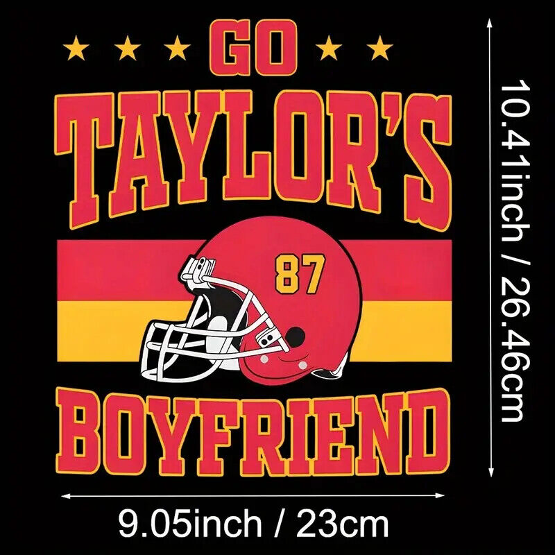 TAYLOR SWIFT BOYFRIEND IRON ON TRANSFER 87 CHIEFS TRAVIS KELCE KANSAS FOOTBALL