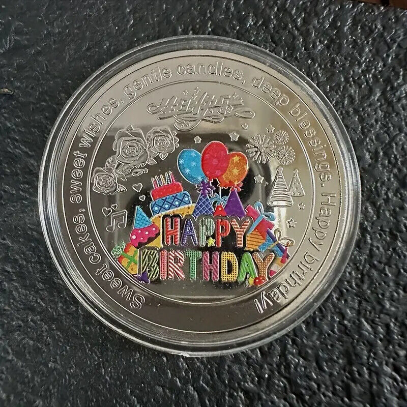 Happy Birthday Lucky Coin BLESSING Token Souvenir Keepsake Gift Present
