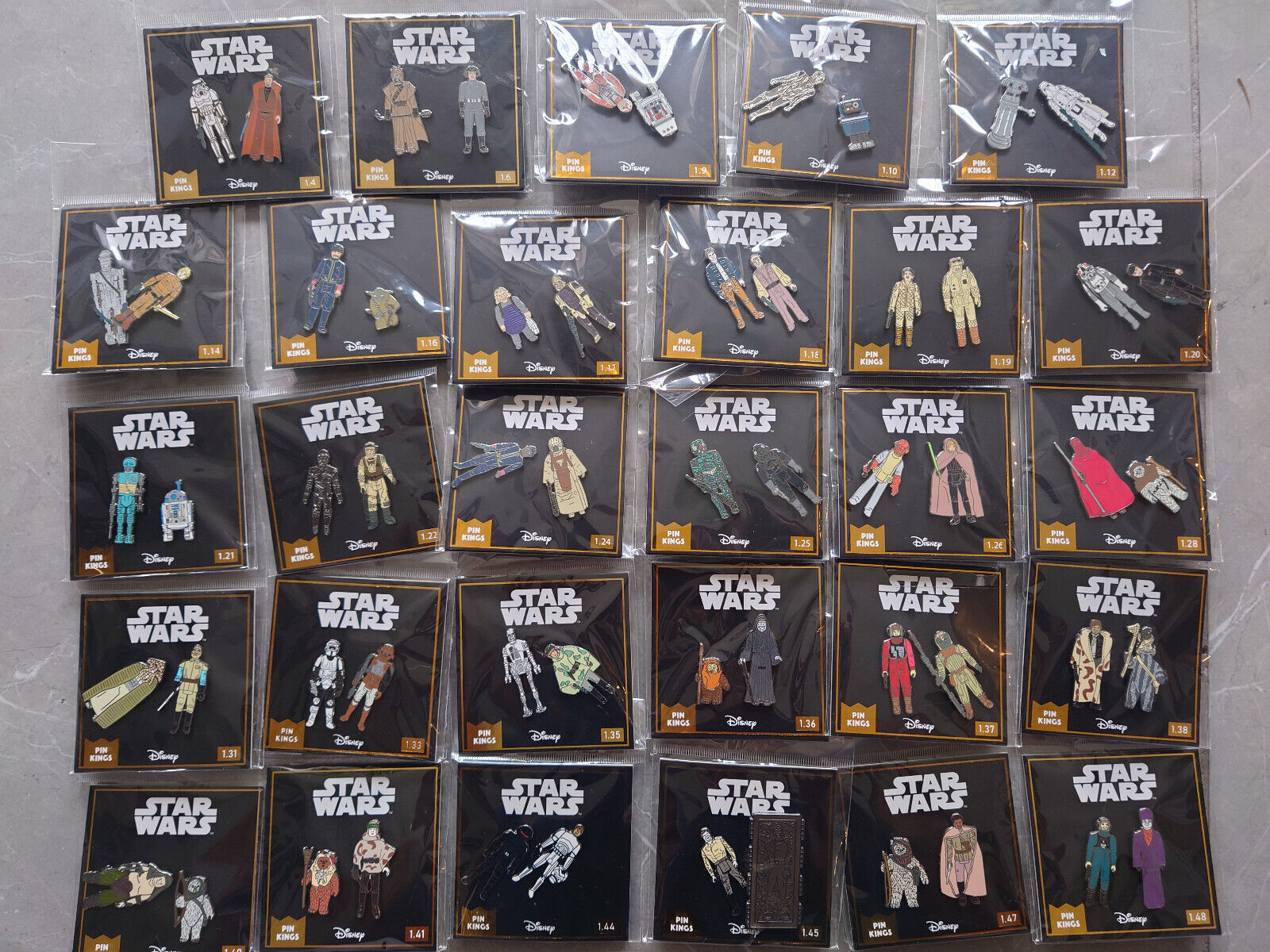 Pin Kings Star Wars Enamel Pin Badge LUKE DARTH CHUWBACCA LUCAS DISNEY OFFICIAL