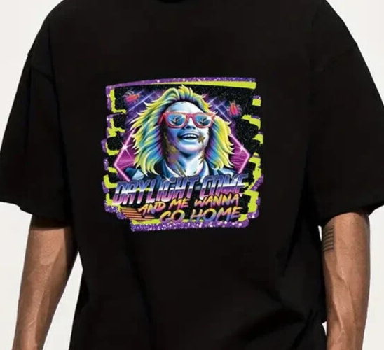 BEETLEJUICE DAYLIGHT COME AND ME WANNA GO HOME Iron on Transfer DIY Clothing