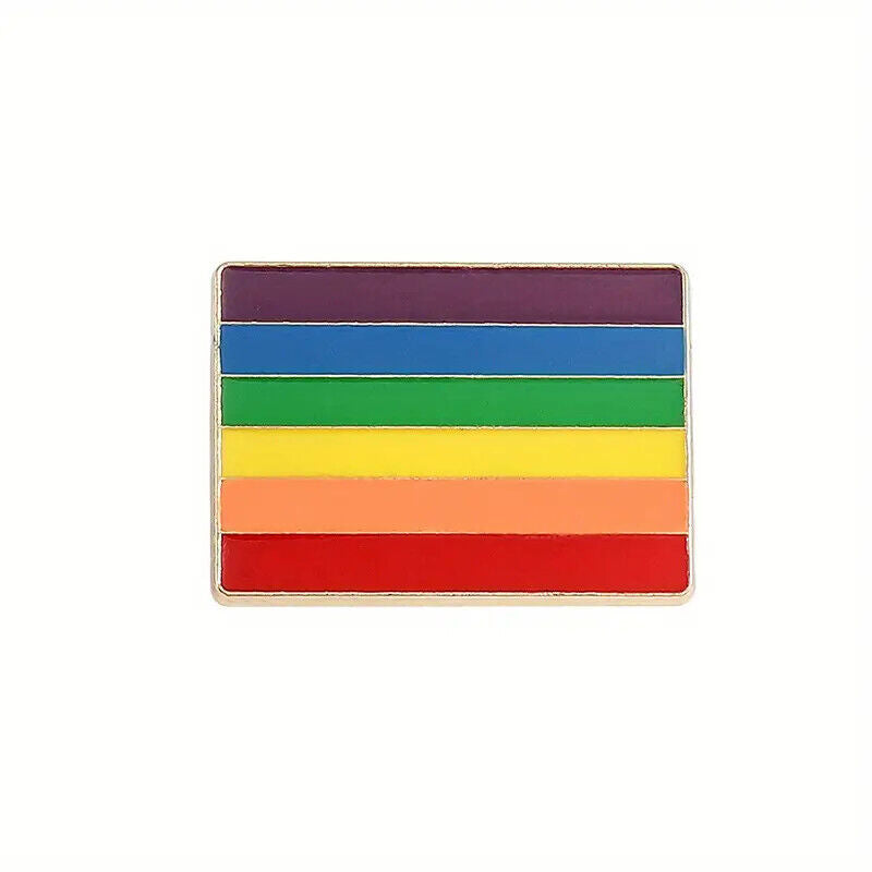 LOVE PEACE PIN BADGE GIFT DIVERSITY LGBT COLORFUL RAINBOW BRIGHT HAPPY FUN