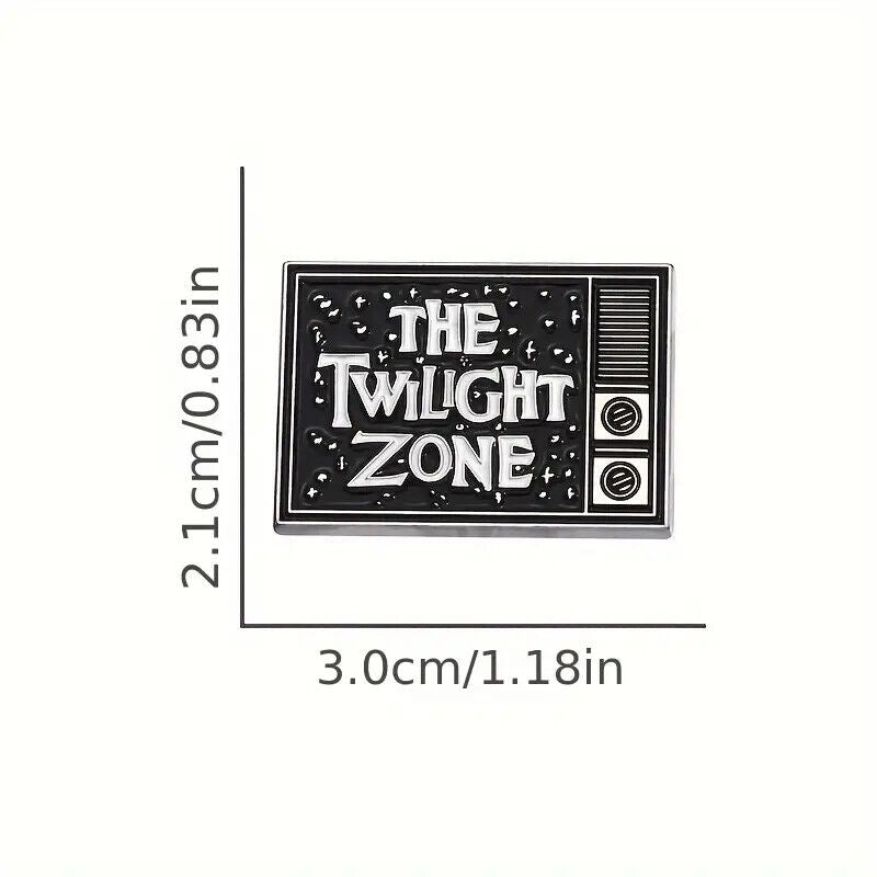 THE TWILIGHT ZONE Metal Enamel Pin Badge TV MOVIE RETRO BBC2 SHOW WEIRD CRAZY