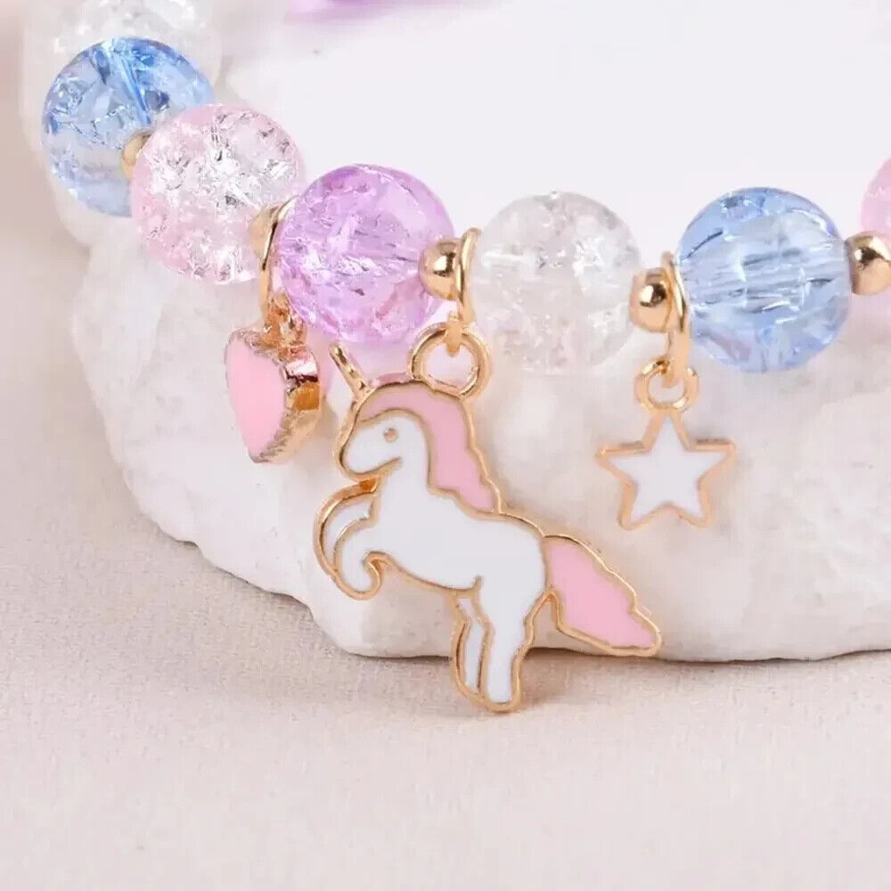 Girls Unicorn Light Watch Jewellery Gift Set Purse Earrings Necklace Bracelet