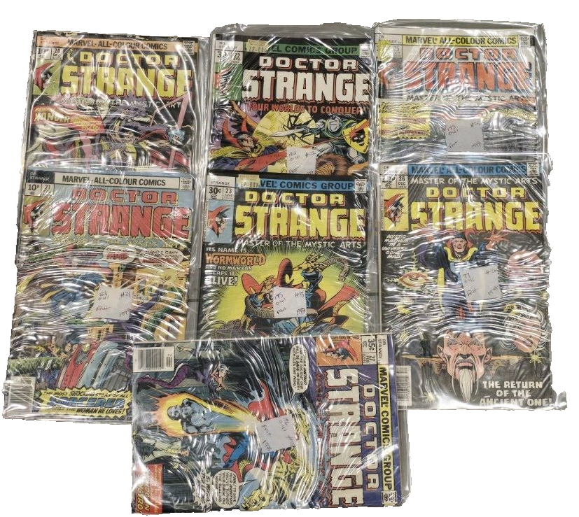 7 X Doctor Strange Marvel Comics 1975 1976 Issues 20 21 22 23 25 26 27 BUNDLE