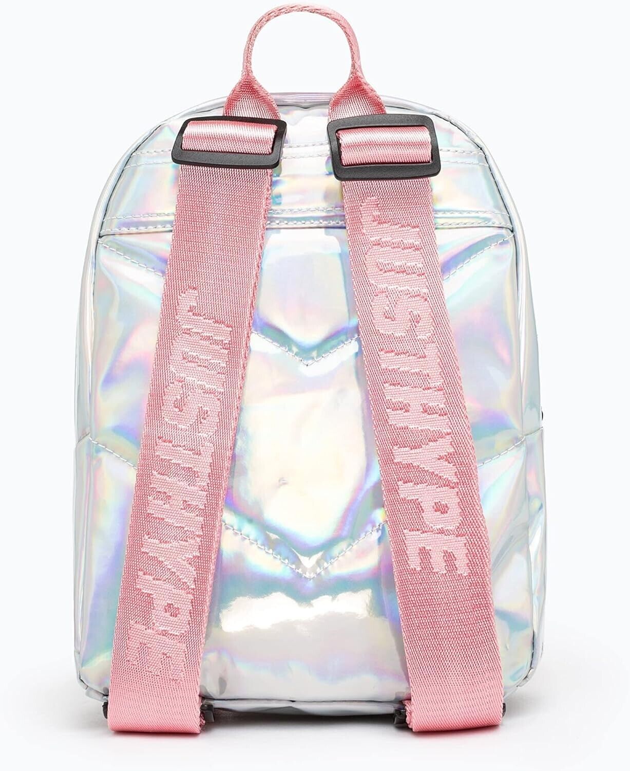 Hype Pink Holographic Unicorn Horn Pocket Crest Mini Backpack Fairy Purple Eyes