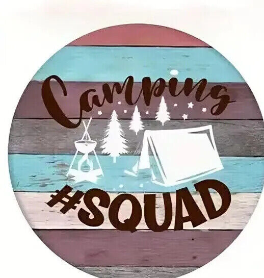 CAMPING CAMPER COASTER  Coffee Tea Drink COCKTAILS VW CAMP FIRE WOOD EFFECT