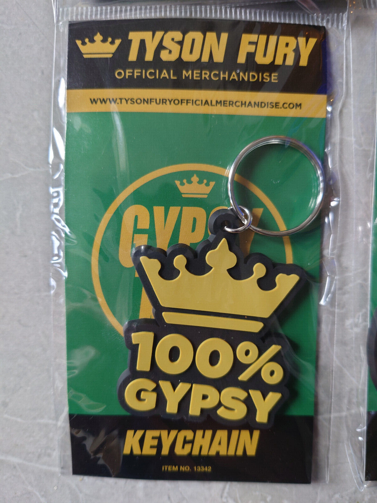 TYSON FURY Gypsy King Official Keyring Rubber Keychains Boxing DOSSER NETFLIX