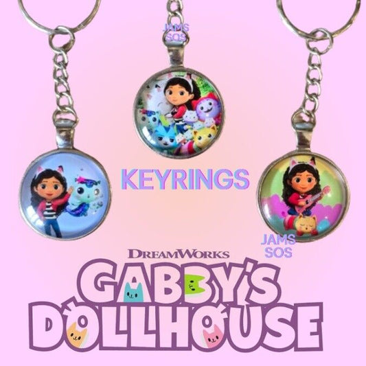 Gabbys DollHouse Keyring BagTag Dangle Cakey Mercat Babybox Keychain GABBY'S 2