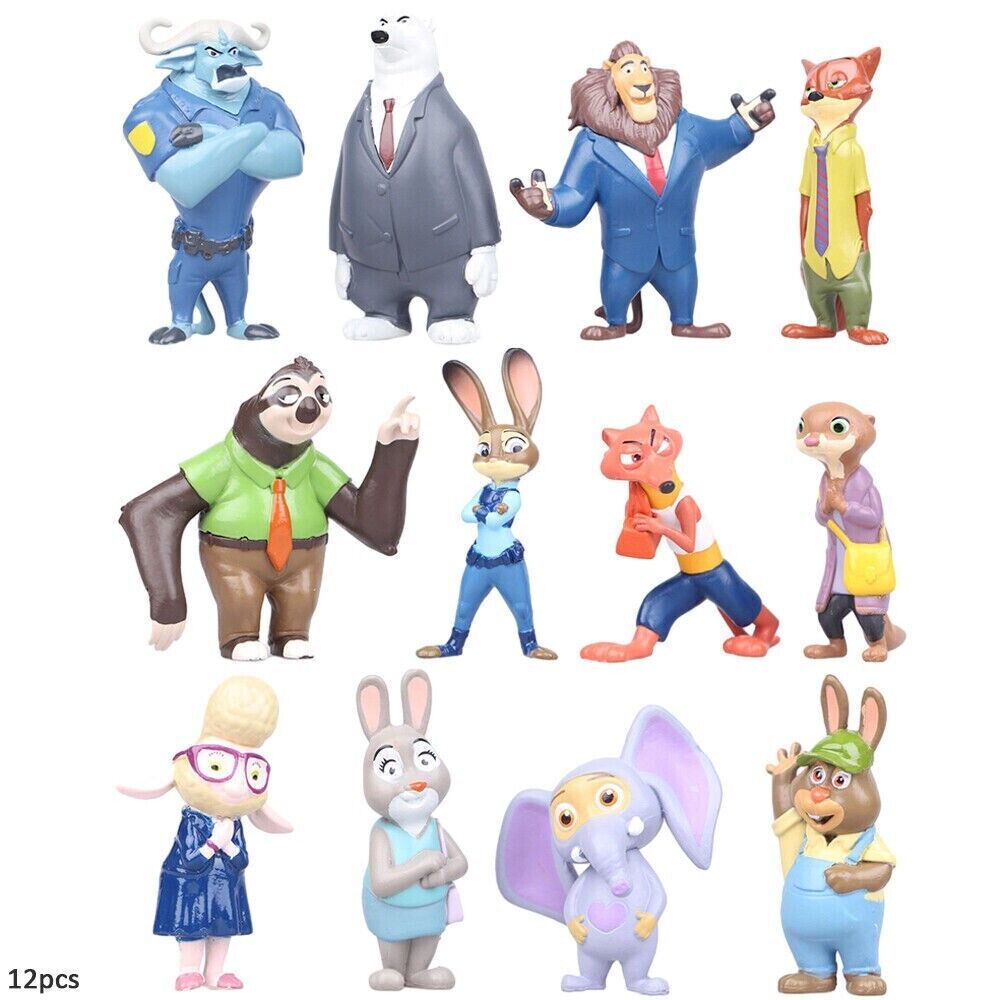 Zootopia Zootropolis Judy Action Figure Mini Doll Model Toys Figures Gift Disney