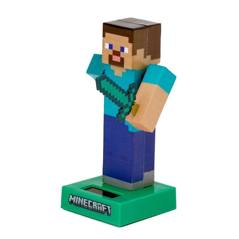 MINECRAFT ALEX OR STEVE SOLAR PAL POWERED FLIP FLAP DANCING TOY YOU CHOOSE