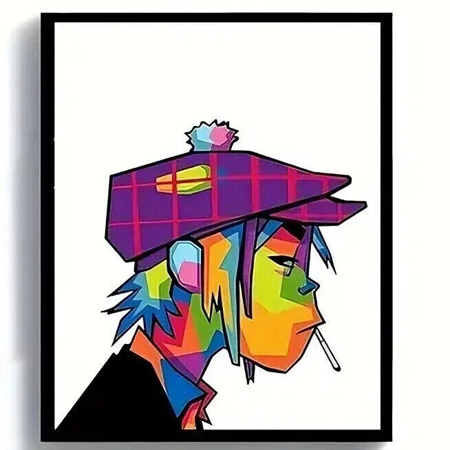 Gorillaz Poster CANVAS Wall Art DAYS Home Decor Best Music Album DEMON RETRO