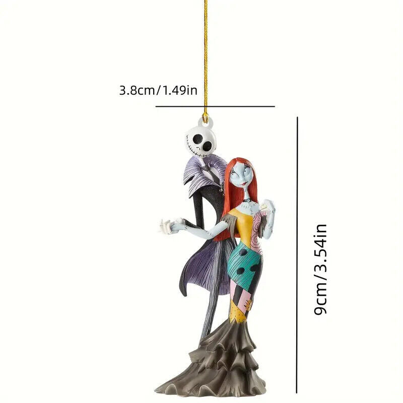 The Nightmare Before  Christmas Jack Sally Halloween Tree Pendant Decoration