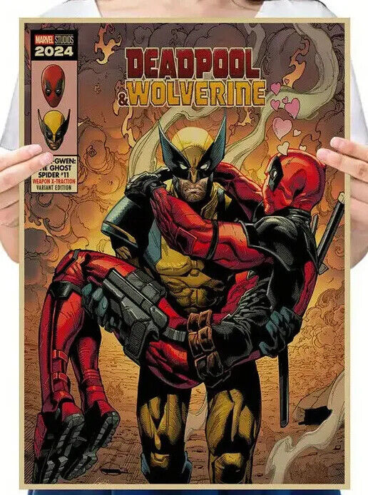 Deadpool & Wolverine Ryan Reynolds Super Hero Movie Poster VS OFFICIAL