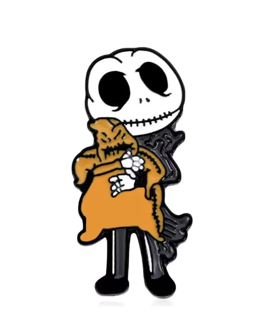 Nightmare Before Christmas Jack Skellington & Oogie Boogie Enamel Pin Badge