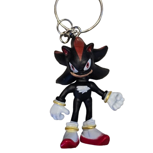 SONIC THE HEDGEHOG  Official Keyring 2D Rubber TAILS SHADOW Sega Gaming CHOOSE