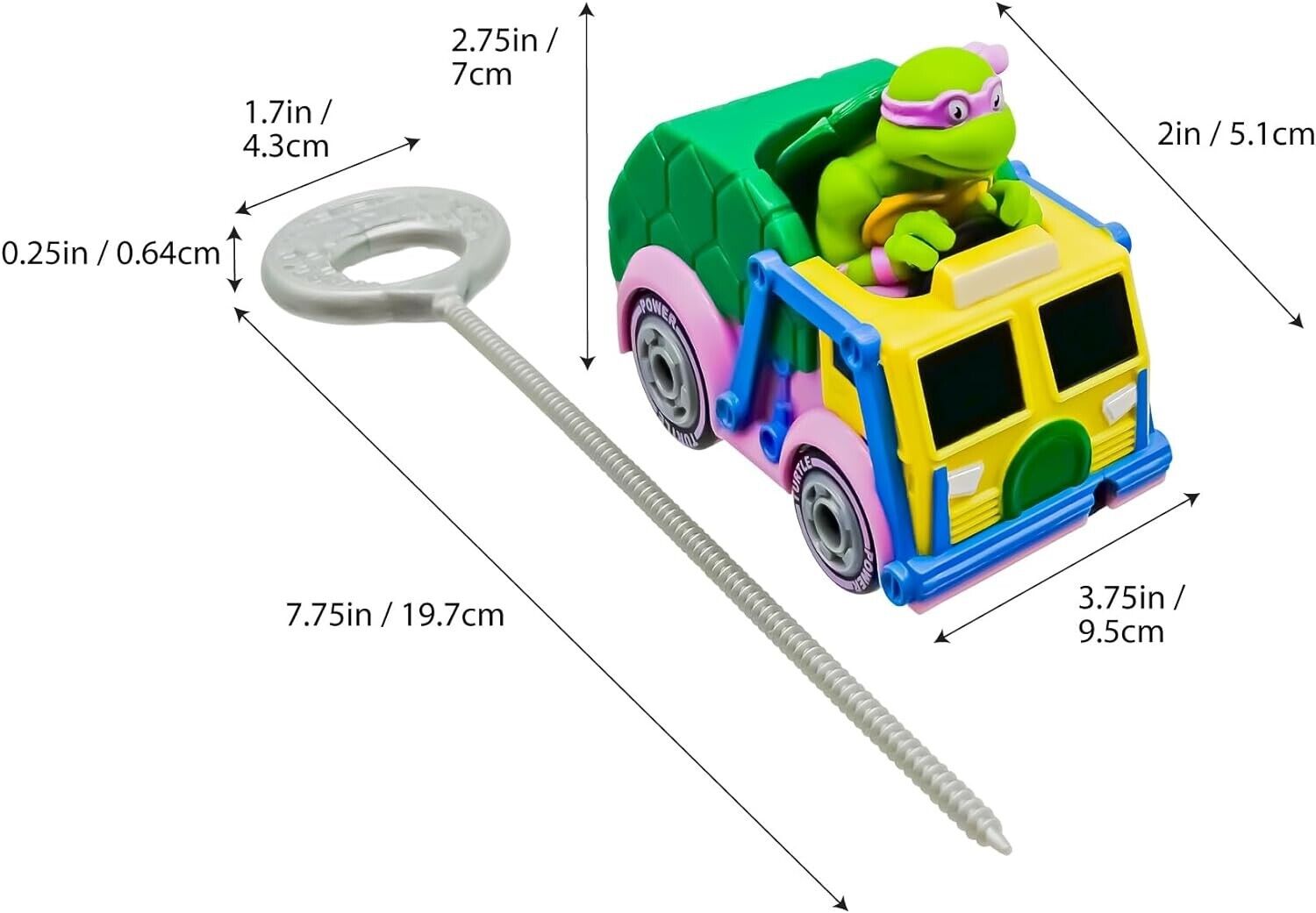 TMNT Rad Rip Racers LEONARDO teenage mutant ninja turtles car toy pull MOVIE