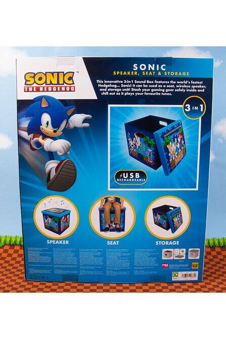 SONIC THE HEDGEHOG Fizz Creations Sound Box Storage Cube with Bluetooth Speaker