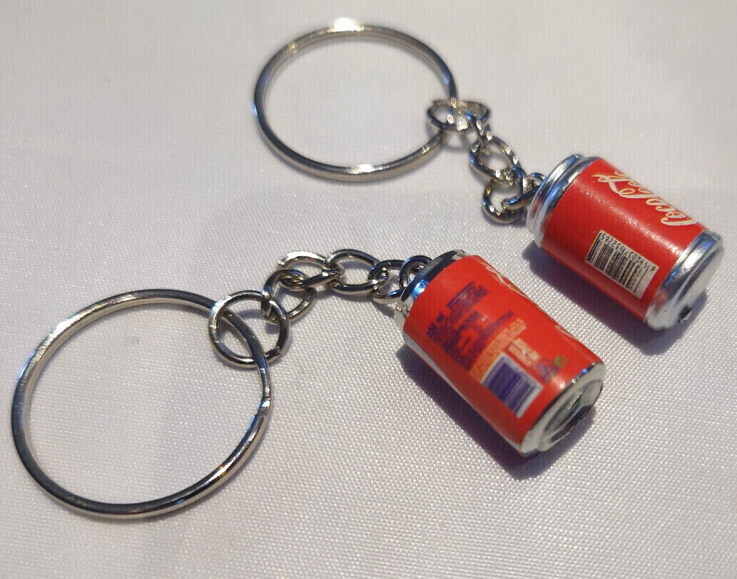 Coca Cola Novelty Miniature Red Drink Can Keyring Keychain Coke Food Gift CHOOSE