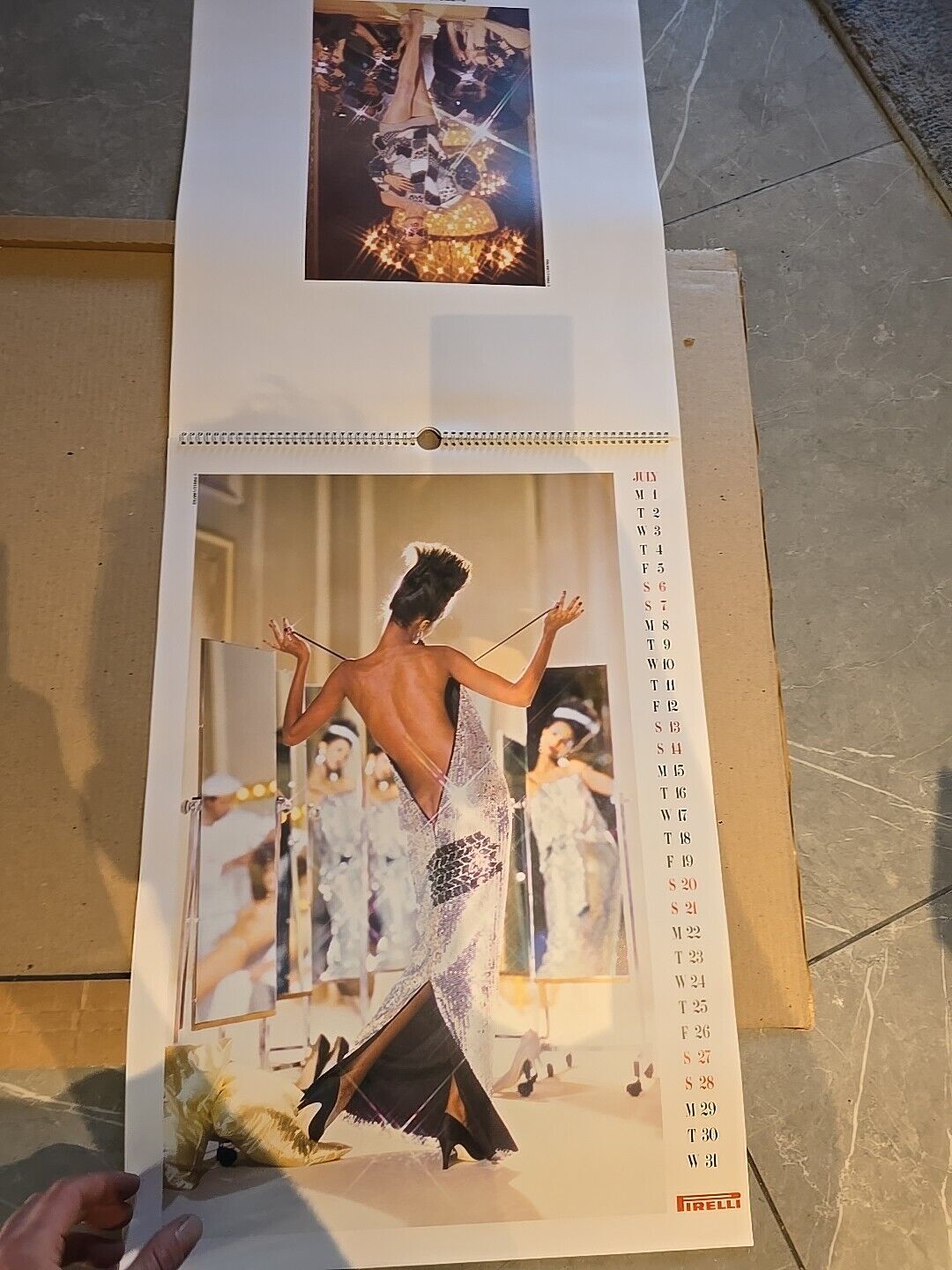 Vintage 1985 PIRELLI CALENDER Top 1980s Clothing Designer Conran Zandra Rhodes