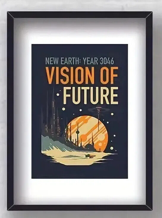SPACE FUTURISTIC CANVAS Wall Art Movie Poster Print Picture ASTROLOGY PLANETS A5