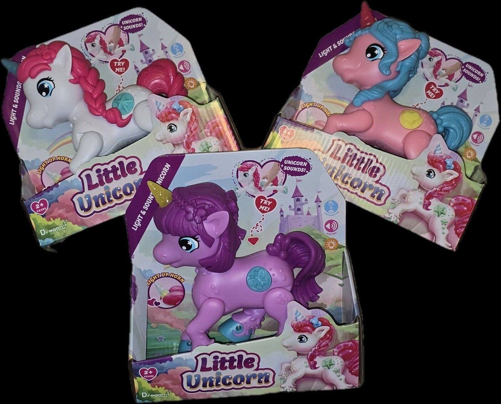 Dragon-i Little Unicorn Touch & Talk Interactive Toy Sounds Kids Toy GIRLS HORSE