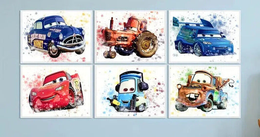 PIXAR CARS Canvas Wall Art Movie Poster Print Picture Retro DISNEY KIDS RUSTY