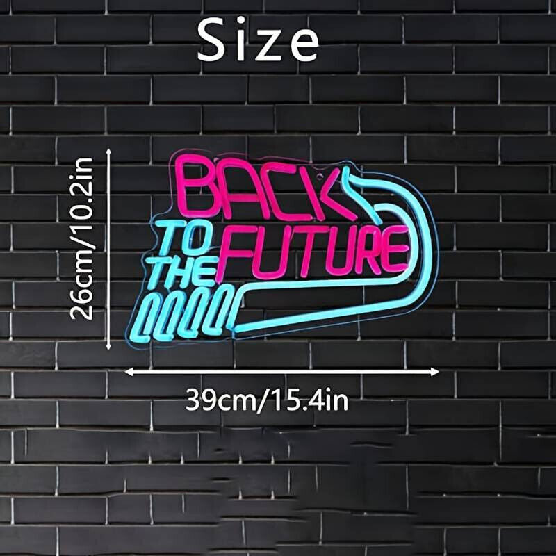 BACK TO THE FUTURE BLUE PURPLE MARTY DOC Custom Made Neon Sign led light