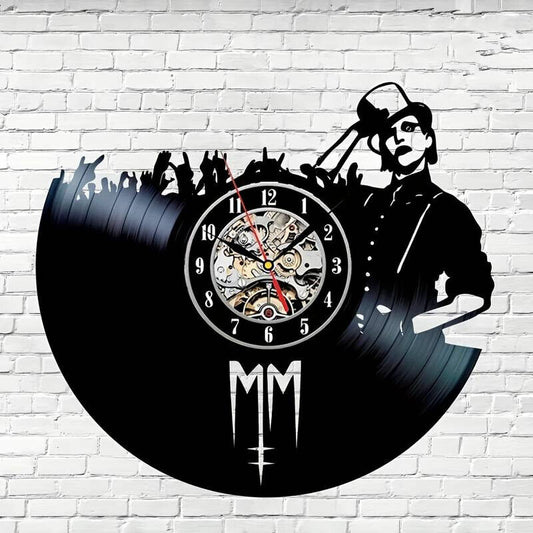 Marilyn Manson Vinyl Record Wall Clock Gift Surprise Ideas Friends Decor Wall