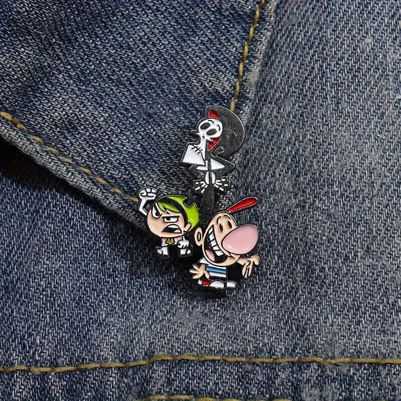 The Grim Adventures of Billy and Mandy Metal Enamel Pin Badge Brooch Reaper Gift