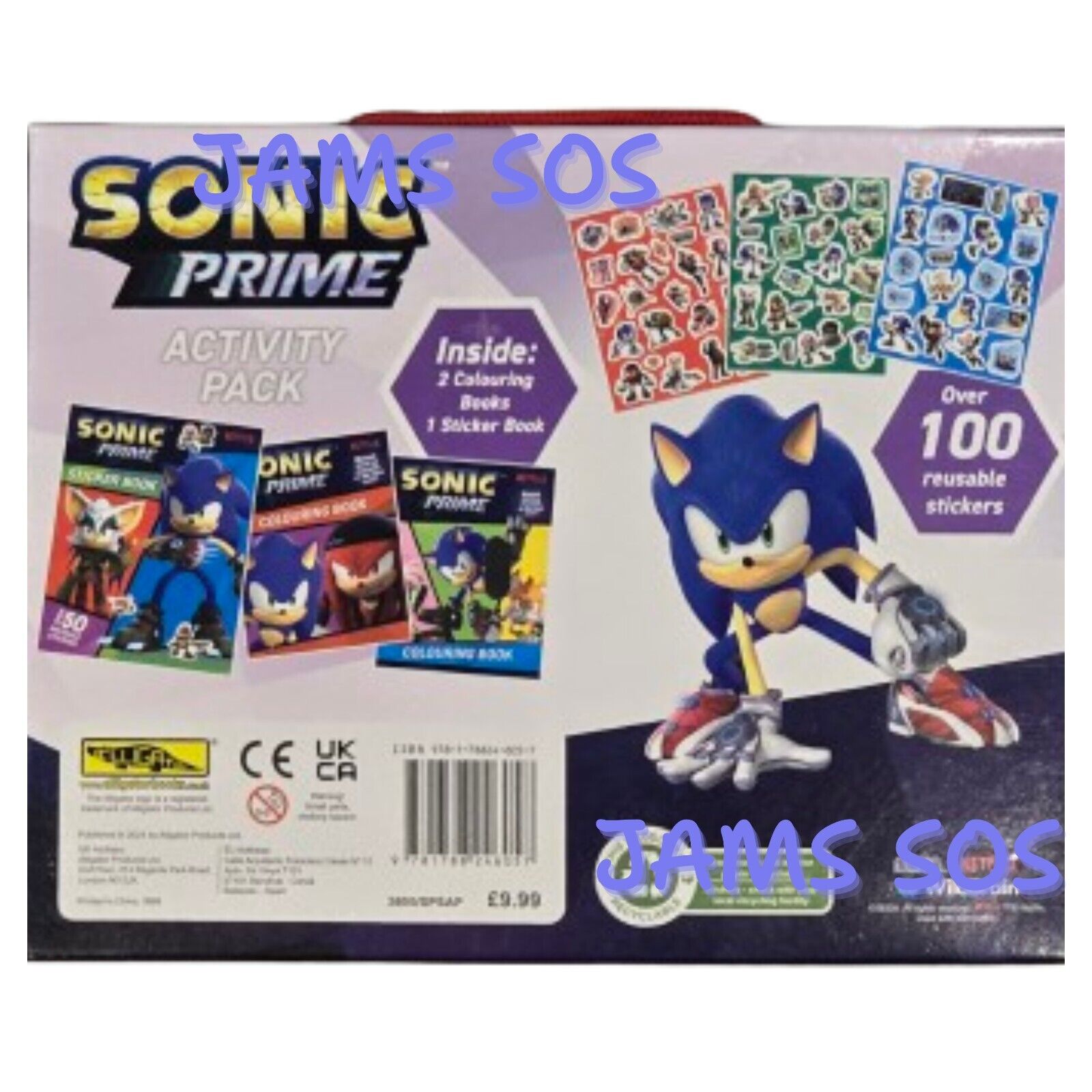 SONIC PRIME Activity Pack STICKERS COLOURING KIDS EDUCATIONAL SHADOW TAILS RUSTY