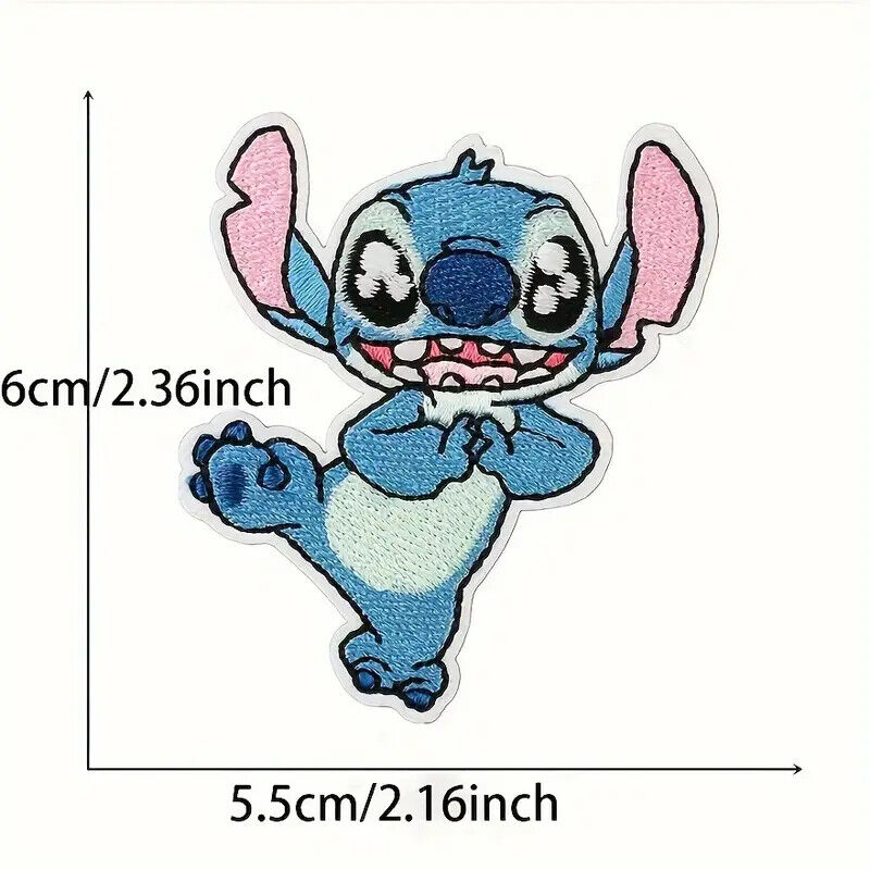 STITCH ANGEL EMBROIDERED BADGE SEW ON IRON ON PATCH LILO AND STITCH
