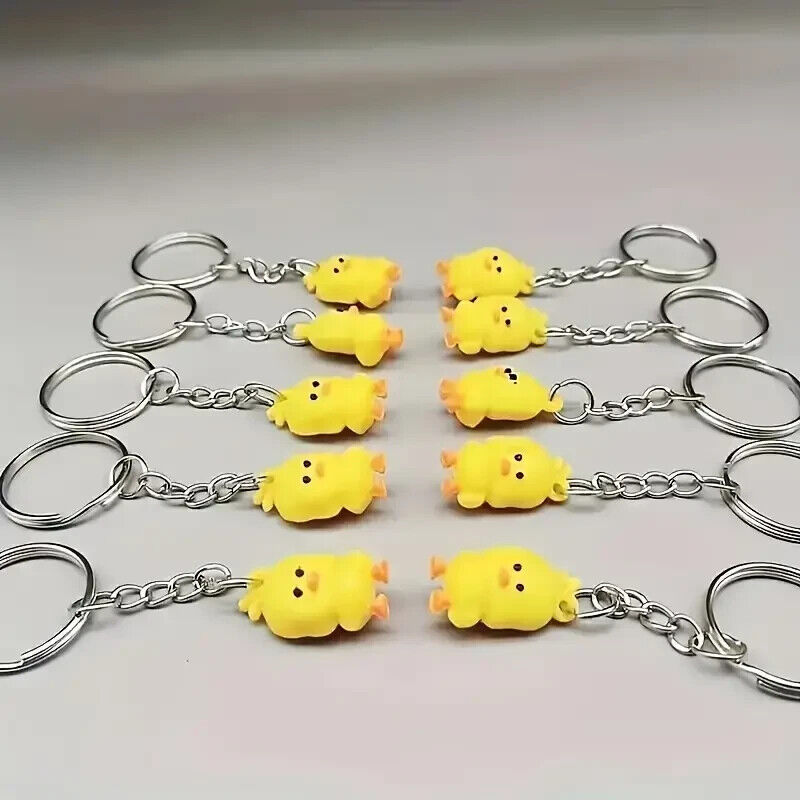 ONE Duck Keyring - Cute Small Yellow Silicon Plastic Duck KEYCHAIN YELLOW TWEETY