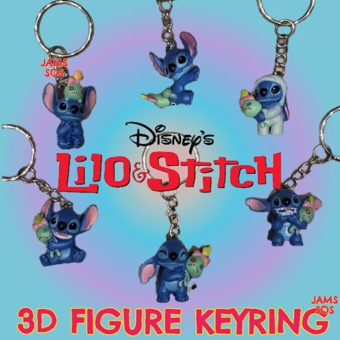 Lilo & Stitch Keyring Disney Stitch Keychain Ohana SCRUMP Family Keyring DISNEYS