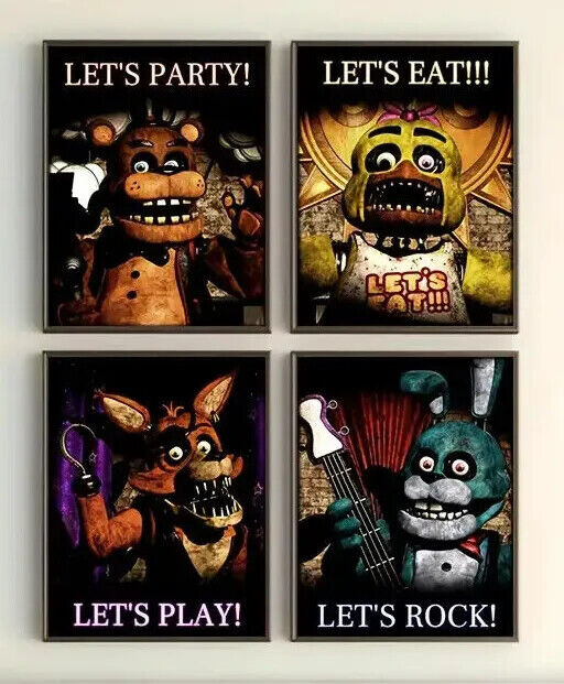 FRIDAY NIGHT AT FREDDYS FREDDY'S HORROR CANVAS Cover Poster WALL ART