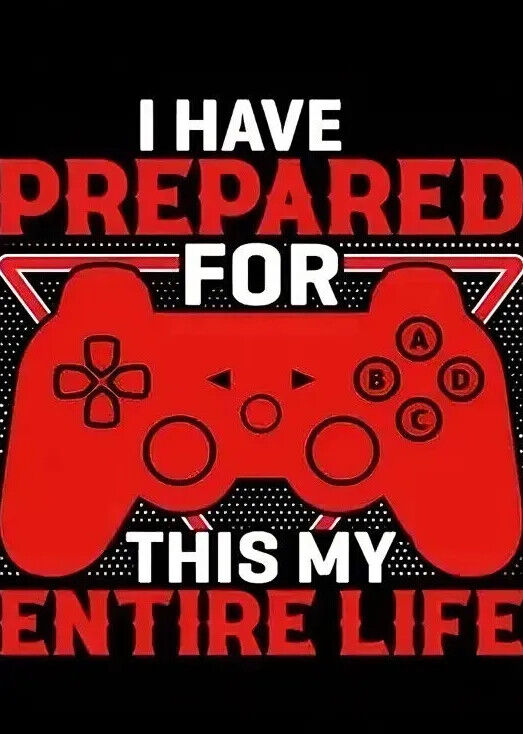 GAMING GAMER IRON ON TRANSFER PS4 PS5 XBOX PC BUSY RETRO MULTI GAME BAG TSHIRT