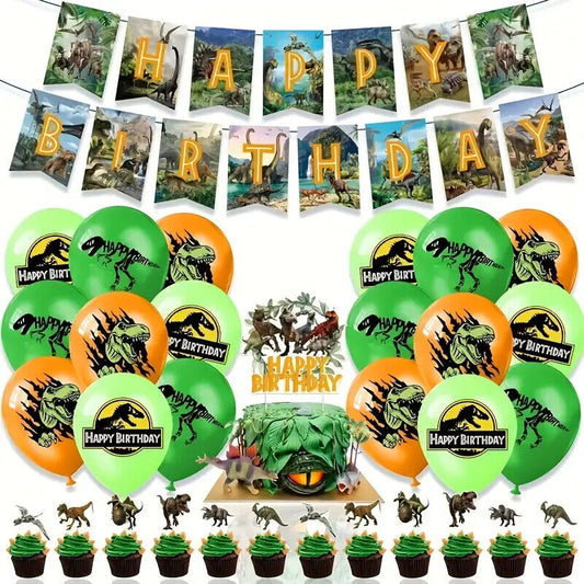 JURASSIC PARK DINOSAUR Balloon Party Birthday Decorations Boys Girls Balloons