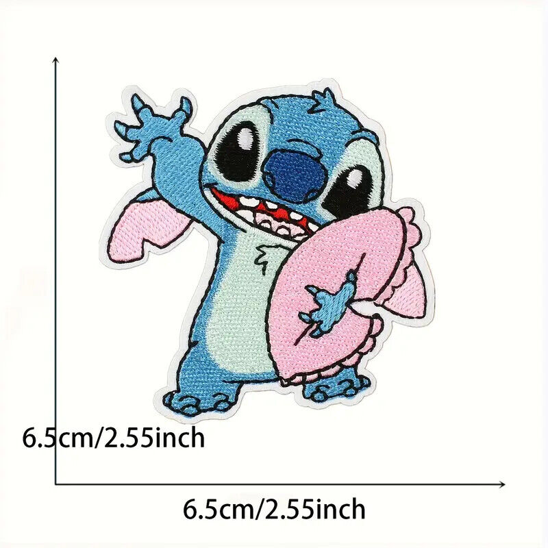 STITCH ANGEL EMBROIDERED BADGE SEW ON IRON ON PATCH LILO AND STITCH