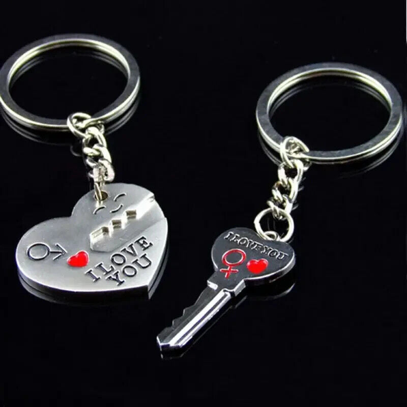 Cute Arrow & I Love You Heart & Couple Key Chain Keyring Keyfob Lover VALENTINES